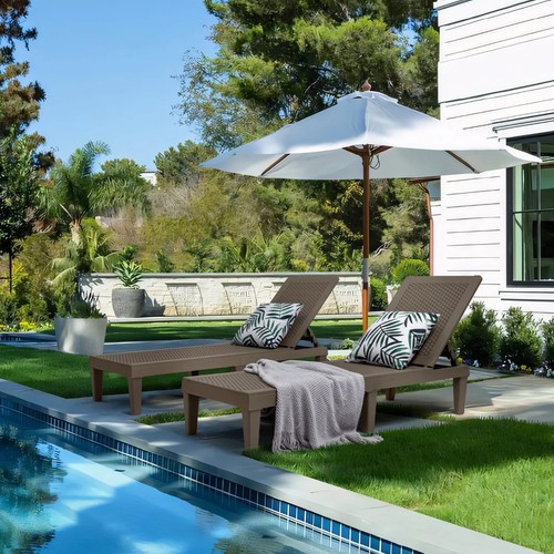 Set outdoor patio chaise - outdoor,